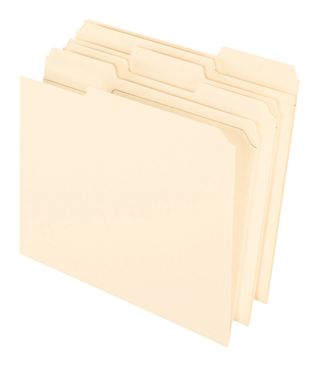 Pendaflex Reinforced File Folder, Letter Size, 1/3 Cut Tabs, Manila, Pack of 100